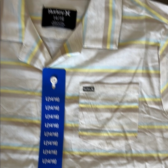 Hurley Yellow and Gray Button Down Shirt - Picture 11 of 13